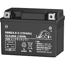 Amazon | LEOCH EBMZ4.5-3 12V 4AH バイク用バッテリー YTZ5S/GTZ4V